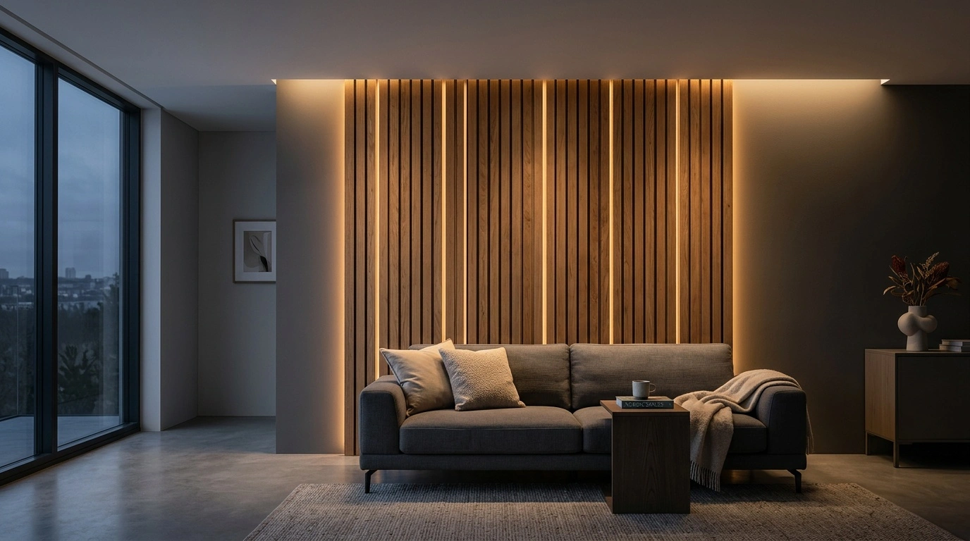 panelling with led lights